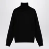 P.A.R.O.S.H P.A.R.O.S.H. BLACK CASHMERE AND SILK BLEND TURTLENECK SWEATER