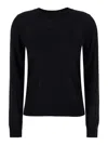 P.a.r.o.s.h Black Crewneck Long Sleeve Sweater In Black