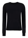 P.a.r.o.s.h Black Crewneck Long Sleeve Sweater In Black