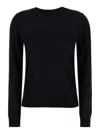 P.a.r.o.s.h Black Crewneck Long Sleeve Sweater In Black
