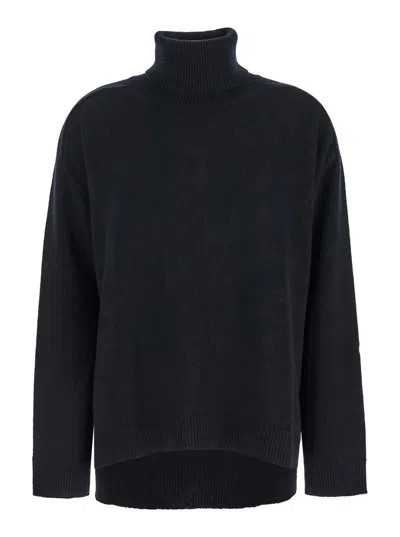 P.a.r.o.s.h Black Crewneck Sweater In Knit Woman