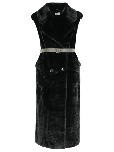 P.a.r.o.s.h Sleeveless Long Vest In Black