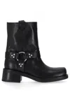 P.a.r.o.s.h Black Leather Boots In Black