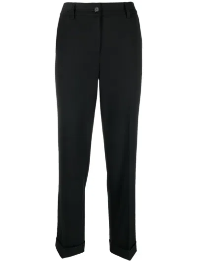 P.a.r.o.s.h Black Mid-rise Tailored Straight Trousers