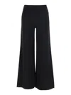 P.a.r.o.s.h Black Straight Pants With Elastic Waistband In Fabric Woman In Black