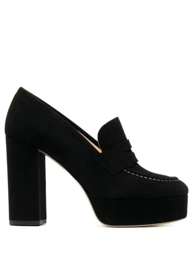 P.A.R.O.S.H BLACK PENN SUEDE PLATFORM HEELS