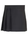 P.a.r.o.s.h Pleated Skirt In Black