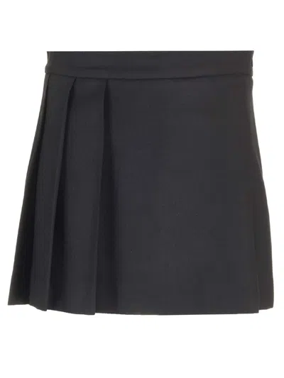 P.a.r.o.s.h Black Plissè Skirt Skirts Black