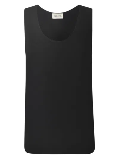 P.a.r.o.s.h Black Scoop Neck Top