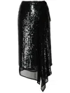 P.a.r.o.s.h Sequin Embellished Wraparound Skirt In Black