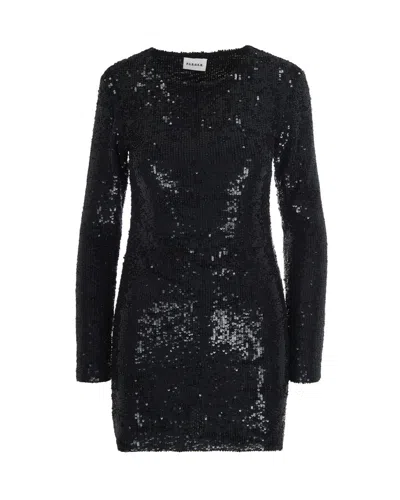 P.A.R.O.S.H BLACK SEQUIN MINI DRESS