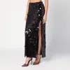 P.a.r.o.s.h P. A.r. O.s. H. Sequinned Long Skirt With Split In Brown