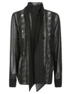 P.a.r.o.s.h Black Shirt With Embroidery And Transparency In 13