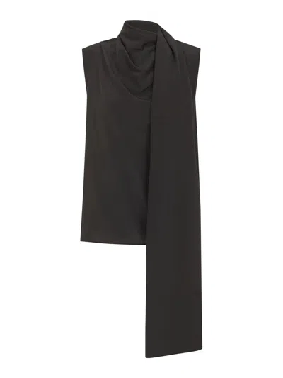 P.a.r.o.s.h Black Silk Blouse