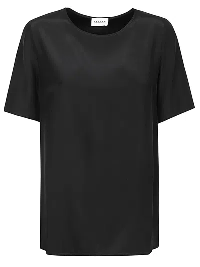 P.A.R.O.S.H BLACK SILK BLOUSE