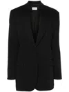P.a.r.o.s.h Single-breasted Virgin Wool-blend Blazer In Black