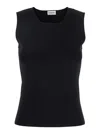 P.a.r.o.s.h Parosh Body-hugging Black Knitted Top With Classic Crew Neck In Black