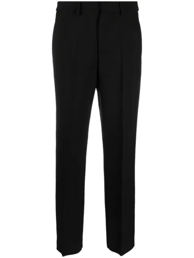 P.A.R.O.S.H BLACK TAPERED-LEG TAILORED TROUSERS