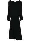 P.a.r.o.s.h Poker Boat Neck Dress In Black