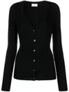 P.a.r.o.s.h Parosh Black Wool Cardigan In Black