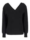 P.a.r.o.s.h Black Lime Sweater In Black