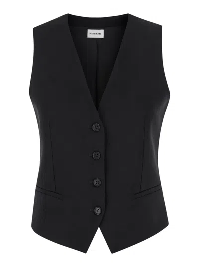 P.A.R.O.S.H BLACK V NECK VEST
