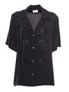 P.A.R.O.S.H BLACK VISCOSE SHIRT