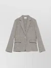 P.a.r.o.s.h Blazer Houndstooth Rear Vent In Grey
