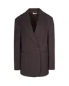 P.a.r.o.s.h P. A.r. O.s. H. Linen-blend Oversized Jacket In Brown