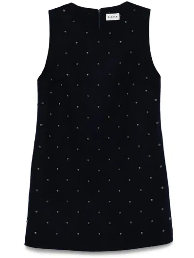 P.a.r.o.s.h . Bleak Stud-embellished Dress In Blue