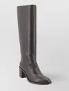 P.a.r.o.s.h Block Heel Knee-high Leather Boots