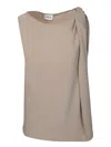 P.a.r.o.s.h Cady Sand Blouse In Beige