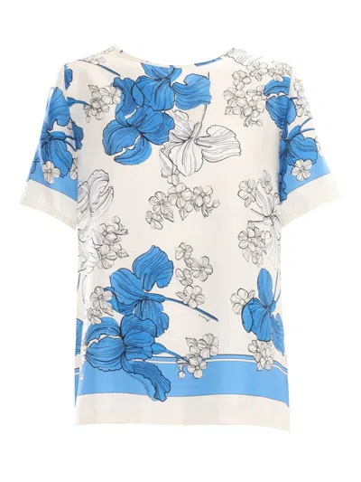 P.a.r.o.s.h Floral Print Blouse In Blue
