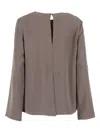 P.a.r.o.s.h Blouse With Elegant Back Opening In Brown