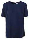 P.a.r.o.s.h . Blue Blouse With Subtle Split Detail In Blue