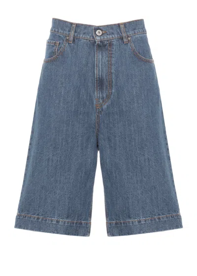 P.a.r.o.s.h Blue Five Pockets Denim Shorts