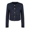 P.a.r.o.s.h . Blue Gabardine Jacket In Blue