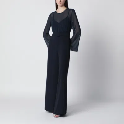 P.a.r.o.s.h . Blue Jumpsuit With Belt In White