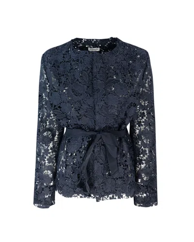 P.a.r.o.s.h Blazer In Pizzo Blu In Blue