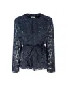 P.a.r.o.s.h Blue Lace Blazer In Blue