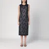 P.a.r.o.s.h Guipure Lace Midi Dress In Blue