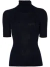 P.a.r.o.s.h Leila Turtleneck Wool Knit Top In Blue