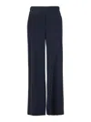 P.a.r.o.s.h Blue Pants With Wide Leg And Elastic Rear Waist In Tech Fabric Woman In Blue