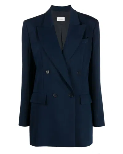 P.A.R.O.S.H BLUE PEAKED LAPEL JACKET