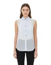 P.a.r.o.s.h Blue Regular Solid Shirt In White