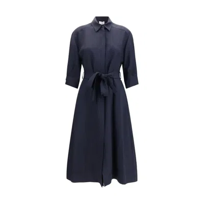 P.a.r.o.s.h P. A.r. O.s. H. Belted Shirt Dress In Black