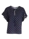 P.a.r.o.s.h Polka Dot Blouse In Blue