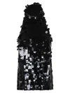 P.a.r.o.s.h Halter Neck Sequin Embellished Sleeveless Top In Black