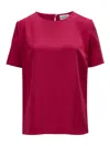 P.a.r.o.s.h Blouse High-low Hem Keyhole Detail In Dark Red