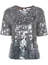 P.a.r.o.s.h Iridescent Sequin-embellished T-shirt